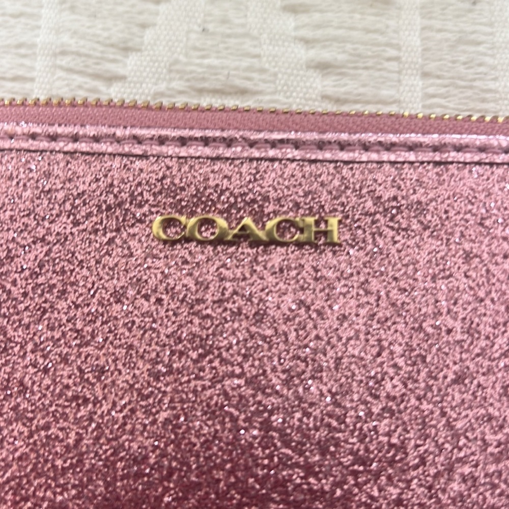 Pink sparkly Coach wristlet - Picture 6 of 6